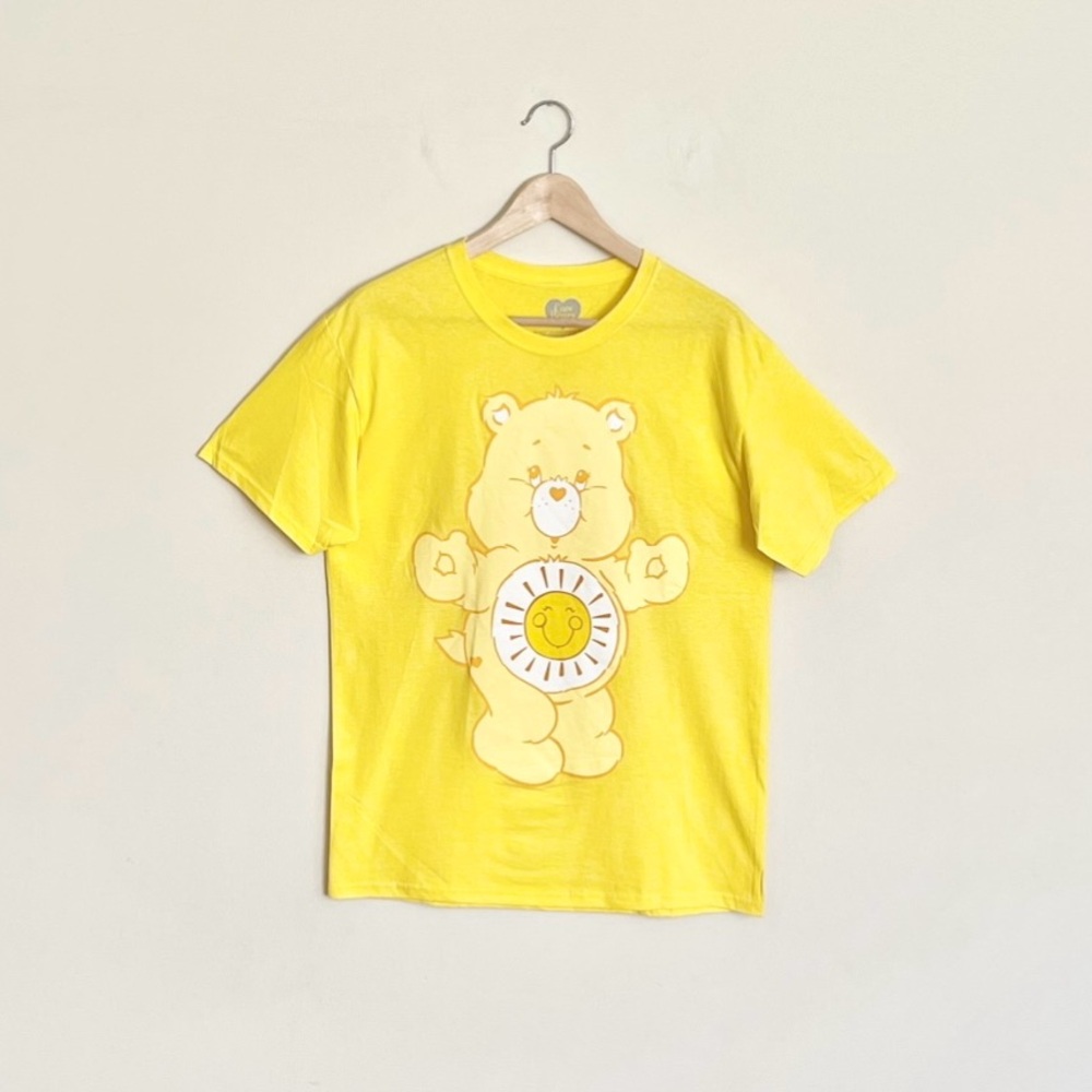 NEW Care Bears Funshine Bear Graphic Yellow T Shirt Adult size Medium